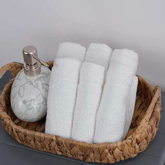 Alt view image 3 of 7 - 12 Piece Washcloths Set, 12x12 Inches, White