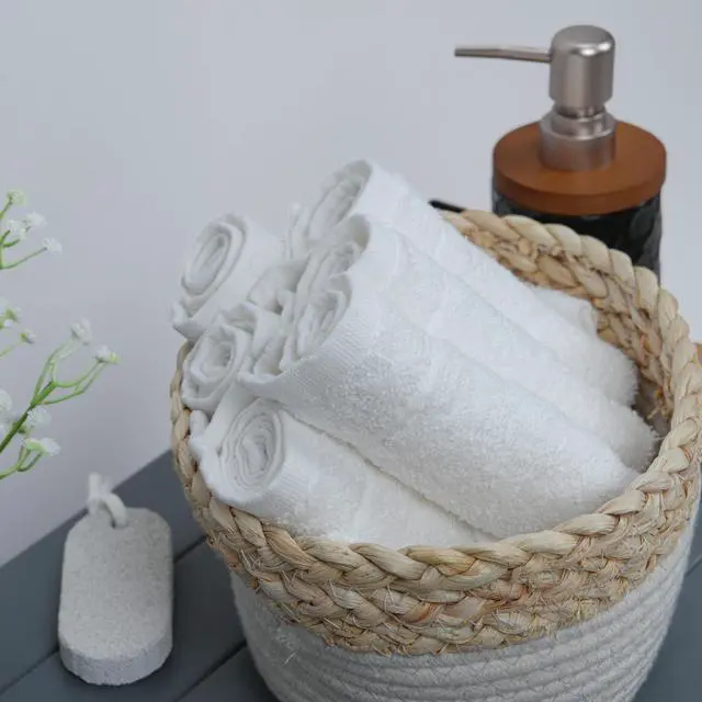 Alt view image 7 of 7 - 12 Piece Washcloths Set, 12x12 Inches, White