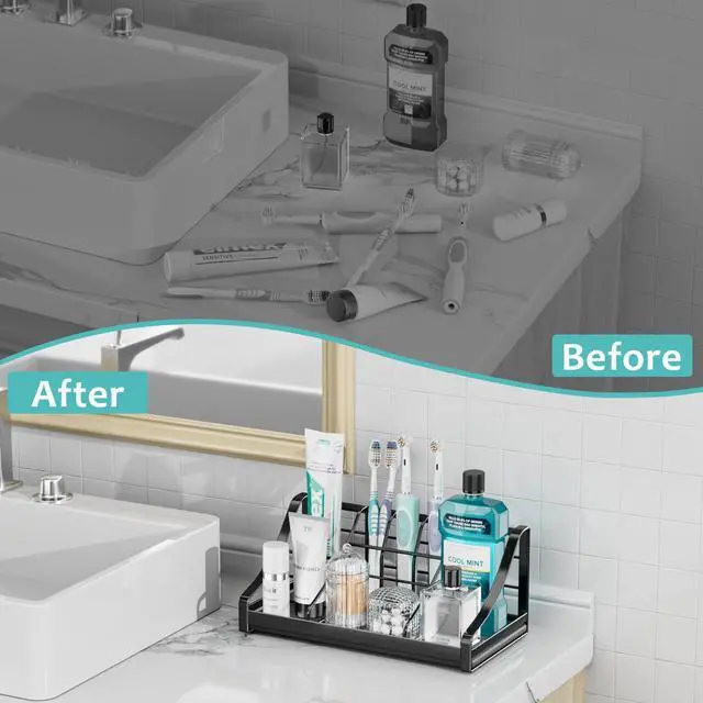 Alt view image 5 of 7 - Toothbrush Holder for Bathroom Countertop - 7 Slots 1 Min Drying Organizer
