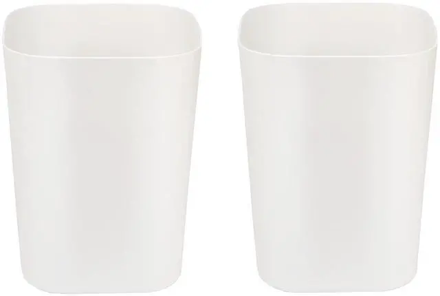 Main image of 2 Gallon Small Trash Can Garbage Can Wastebasket for Bathroom Bedroom Kitchen Office (White, 2 Pack)