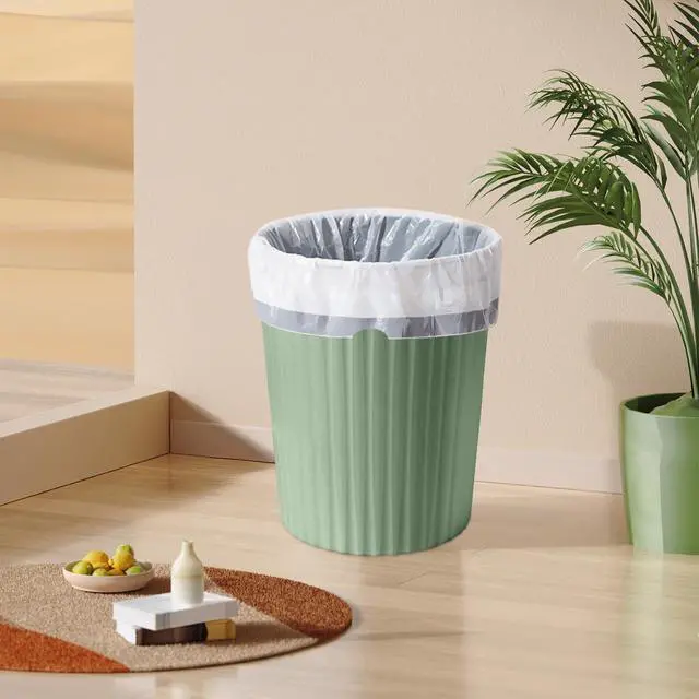 Alt view image 5 of 7 - Small Platic 2 Gallon Trash Can - Compact Wastebin for Bathroom, Kitchen, Office, Home Use - Green