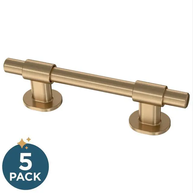 Alt view image 2 of 7 - 5 Pack Champagne Bronze Gold Cabinet Handles Adjustable Drawer Pulls for Kitchen Cabinet Knobs Dressers and Cupboards Fits 1-3/8 to 4 Inch (35102mm) Hole Center | Adjusta-Pull