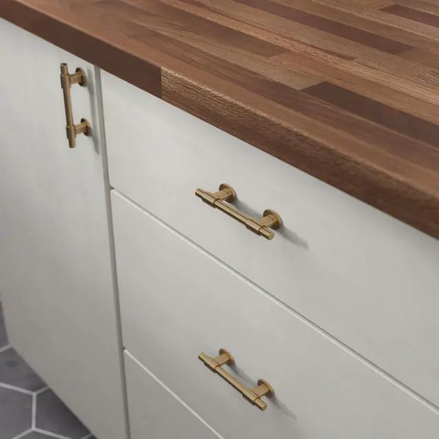 Alt view image 7 of 7 - 5 Pack Champagne Bronze Gold Cabinet Handles Adjustable Drawer Pulls for Kitchen Cabinet Knobs Dressers and Cupboards Fits 1-3/8 to 4 Inch (35102mm) Hole Center | Adjusta-Pull