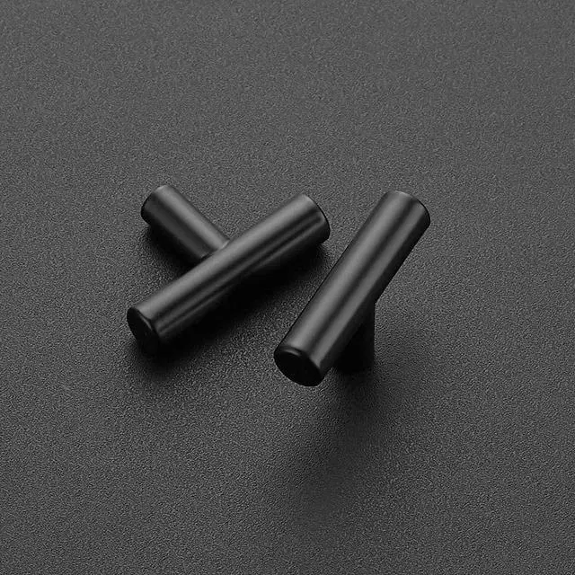 Alt view image 2 of 7 - Matte Black Cabinet Pulls Cabinet Handles Single Hole 10 Pack