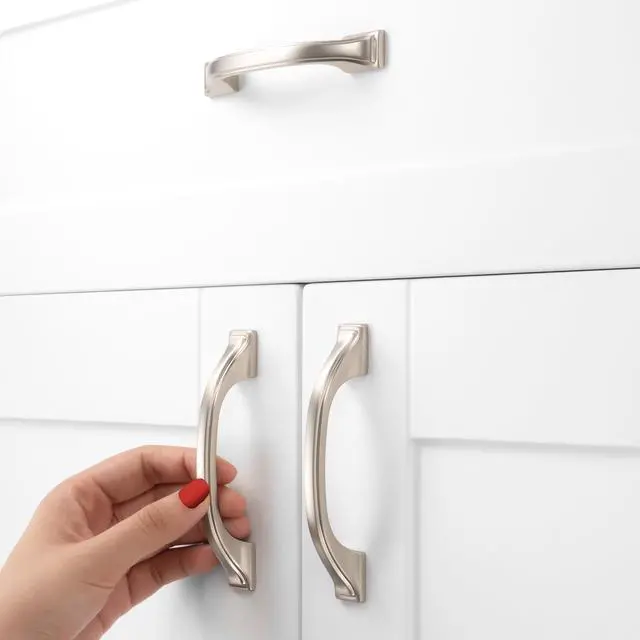 Alt view image 4 of 7 - Brushed Nickel Cabinet Pulls 3 Inch Silver Drawer Pull 10 Pack 8222