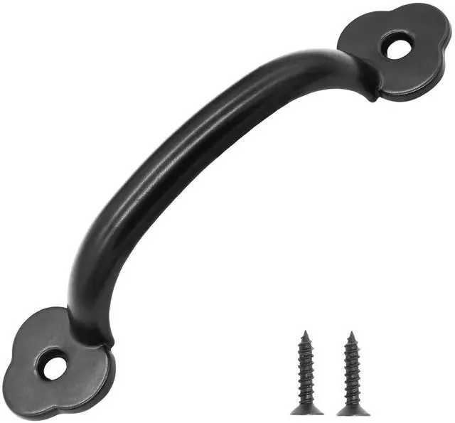 Main image of 12 Pcs Barn Door Handles, 3.2 in Hole Center Gate Handle, Black
