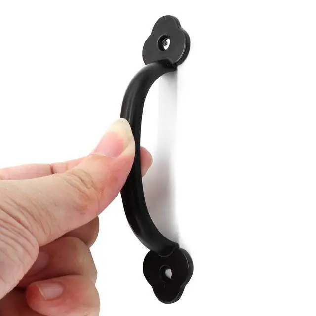 Alt view image 4 of 7 - 12 Pcs Barn Door Handles, 3.2 in Hole Center Gate Handle, Black