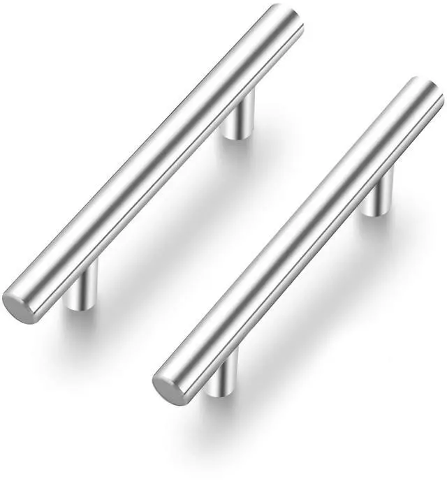Main image of Cabinet Handles,6" Length,3.75" Hole Center,Brushed Nickel,30 Pack