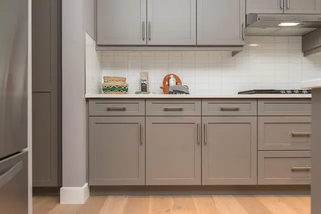 Alt view image 6 of 7 - Cabinet Handles,6" Length,3.75" Hole Center,Brushed Nickel,30 Pack