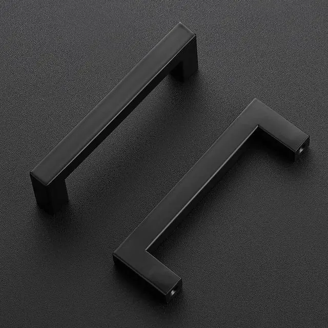 Alt view image 2 of 7 - Black Cabinet Pulls, 3 Pack 4 in Kitchen Cabinet Handles