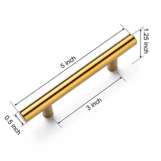 Alt view image 5 of 7 - 10 Pack Cabinet Pulls Matte Black Stainless Cabinet Handles, for Kitchen and Bathroom Cabinets, 5 Inch Length, 3 Inch Hole Center