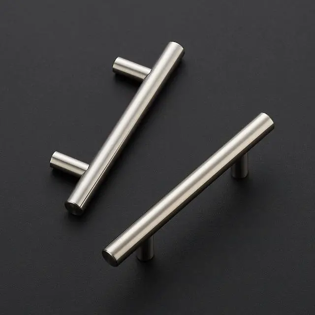 Alt view image 2 of 7 - Brushed Nickel Cabinet Handles 5" Length,3" Hole,10 Pack