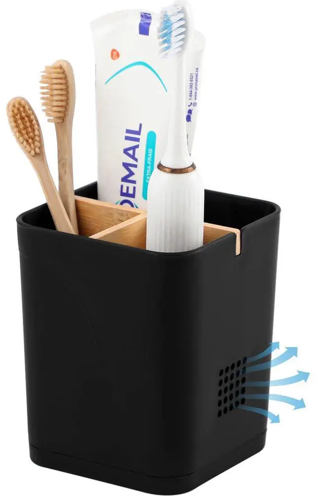 Main image of Electric Toothbrush Holder Tooth Brush and Toothpaste Organizer, Black