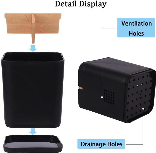 Alt view image 3 of 6 - Electric Toothbrush Holder Tooth Brush and Toothpaste Organizer, Black