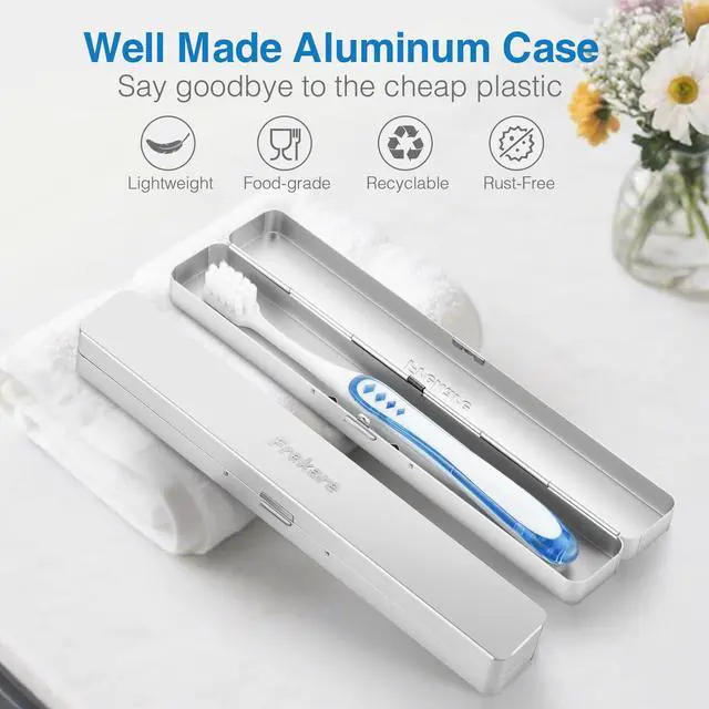 Alt view image 2 of 7 - Toothbrush Travel Case Aluminum, Manual Tooth Brush Holder for Traveling