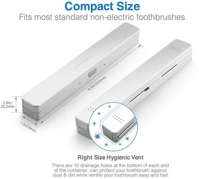 Alt view image 3 of 7 - Toothbrush Travel Case Aluminum, Manual Tooth Brush Holder for Traveling