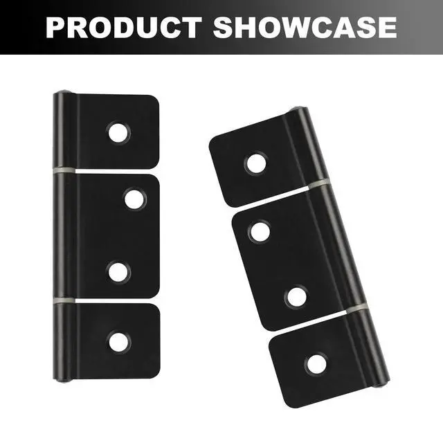 Alt view image 7 of 7 - Three Leaf Non-Mortised Hinge for Mobile Home & RV Interior 8 Packa Black Door Hinges with Screws