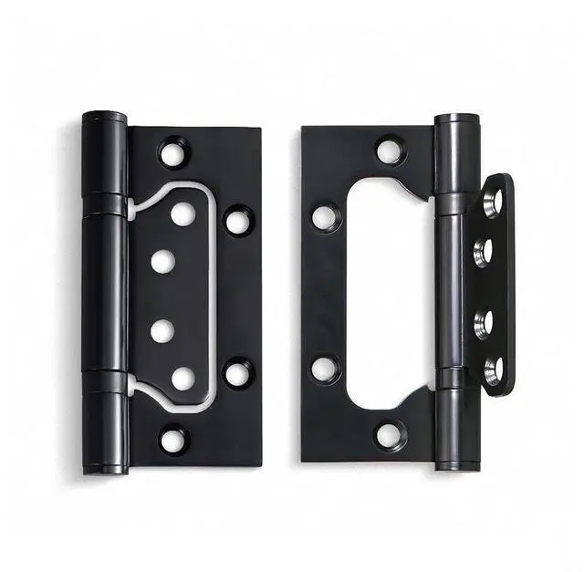 Alt view image 6 of 7 - 6 Pack Non-Mortise Door Hinges, 4 x 3 inch Stainless Steel Door Hinge, Easy to Install with Mounting Screws,Black