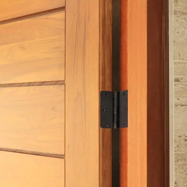 Alt view image 3 of 5 - Door Hinges for Interior Doors 10-Pack 3-1/2-inch x 3-1/2-inch/4-inch Radius Steel Door Hinge Door Hardware, Oil Rubbed Bronze, 181388