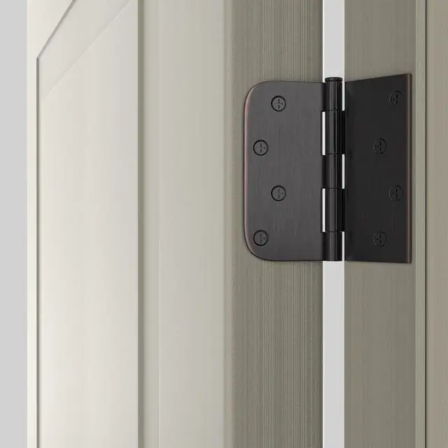 Alt view image 7 of 7 - 3 Pack 4in Oil Rubbed Bronze Door Hinges Interior Door Hinges 4 x 4 Inch with Square & Round Corners, Iron Material