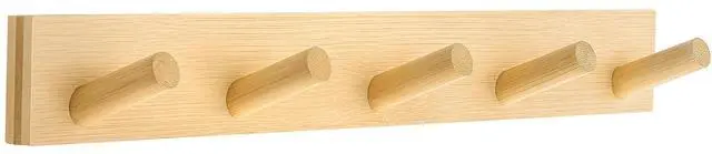 Main image of Coat Rack Wall Mount, Wooden Coat Hanger, Natural, 1 Pcs