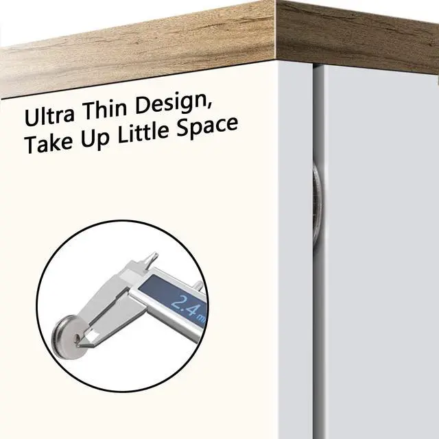 Alt view image 2 of 7 - Magnetic Door Catch Ultra Thin Cabinet Magnets Stainless Steel Drawer Magnet Catch for Sliding Door Closure Kitchen Cabinet Cupboard Closet Closer (4Pack)