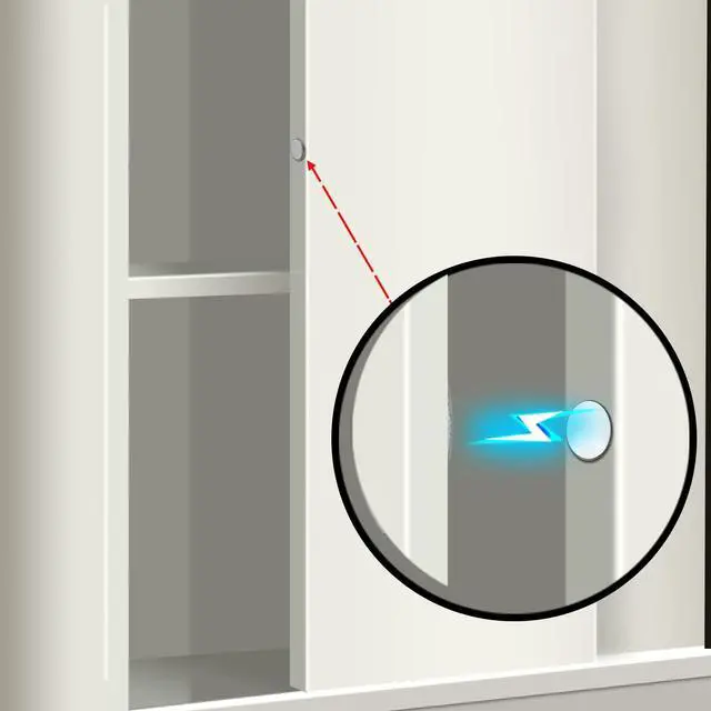 Alt view image 3 of 7 - Magnetic Door Catch Ultra Thin Cabinet Magnets Stainless Steel Drawer Magnet Catch for Sliding Door Closure Kitchen Cabinet Cupboard Closet Closer (4Pack)
