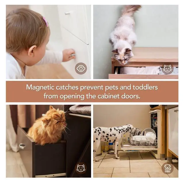 Alt view image 3 of 7 - Silver Magnetic Door Catch, Brushed Nickel Cabinet Magnets, 4 Pack