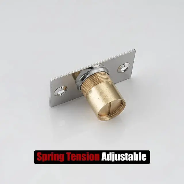 Alt view image 7 of 7 - Closet Magnetic Door Ball Catch Hardware, 430 Stainless Steel Catch Adjustable with Strike Plate, Polished Steel Finish 2 Pack, HBC120-BN-P2