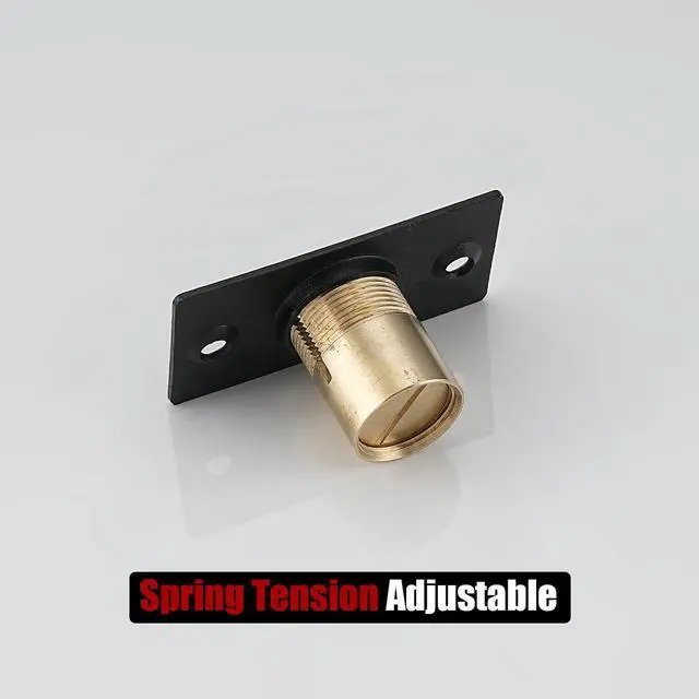 Alt view image 7 of 7 - Closet Magnetic Door Ball Catch Hardware, 430 Stainless Steel Catch Adjustable with Strike Plate, Black Finish 2 Pack, HBC120-BK-P2