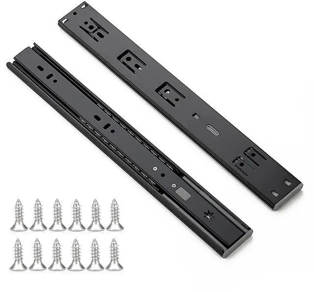 Main image of Matte Black Soft Close Drawer Slides 14 Inch 1 Pairs 2 Pack