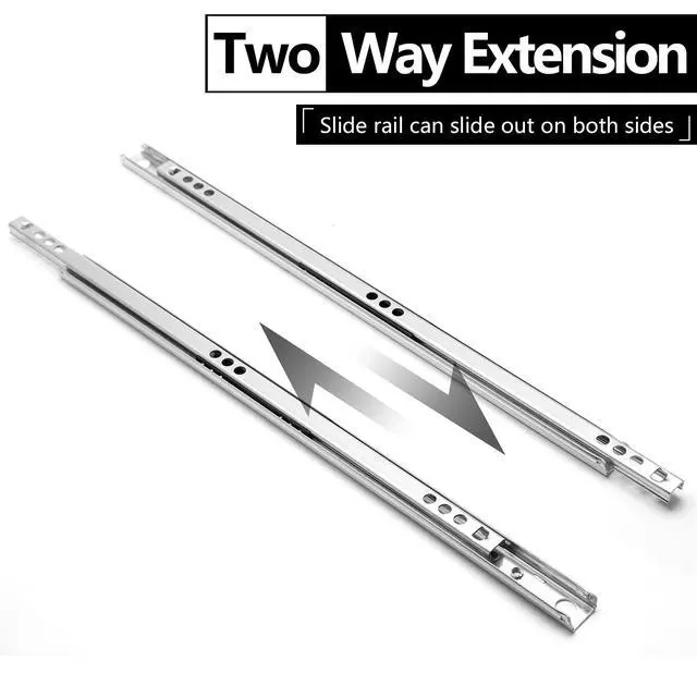 Alt view image 3 of 7 - 12 Inch Drawer Slides, 0.7" Wide, Pack of 2