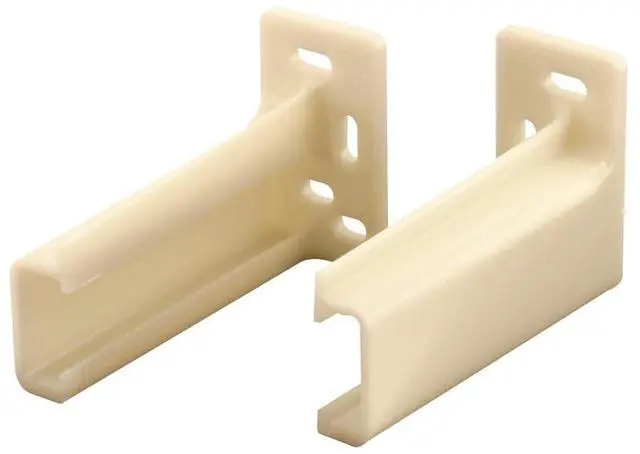 Alt view image 2 of 4 - R 7265 Drawer Track Back Plate, 3/8 In. x 1 In., Plastic, Off-White (1 Pair)