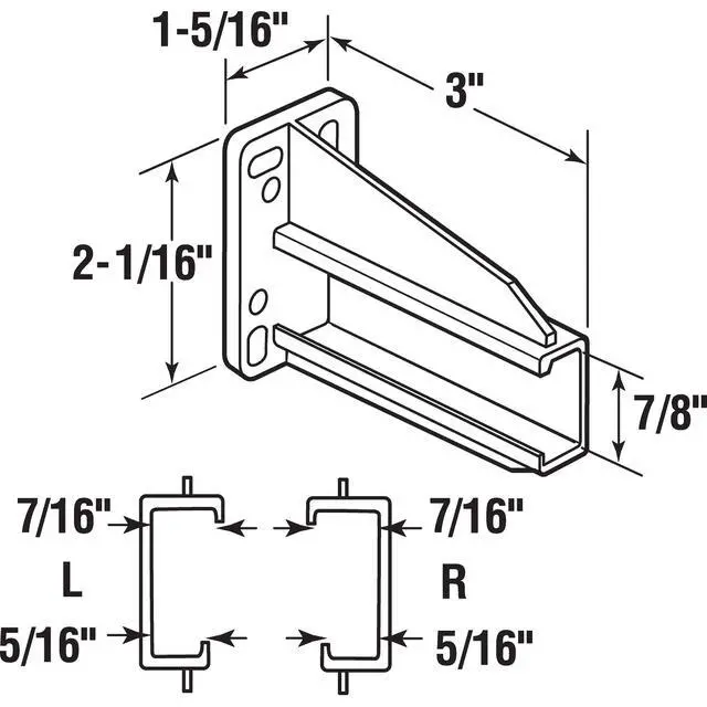 Alt view image 2 of 4 - R 7227 Rear Drawer Track Back Plate, White