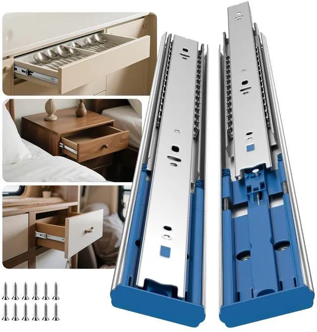 Main image of 1 Pair Soft Close Drawer Slides 12 Inch Heavy Duty Runners