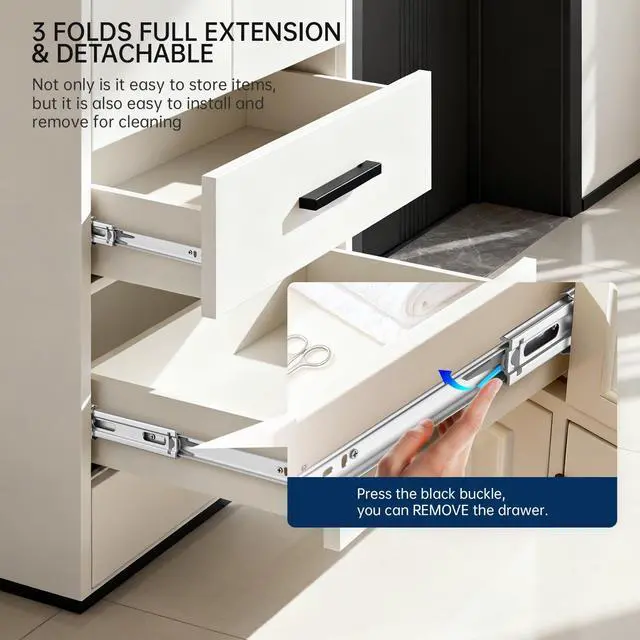 Alt view image 7 of 7 - 1 Pair Soft Close Drawer Slides 12 Inch Heavy Duty Runners