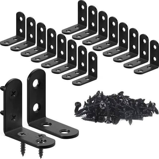 Main image of 18PCS L Bracket Corner Brace, Stainless Steel Corner Bracket