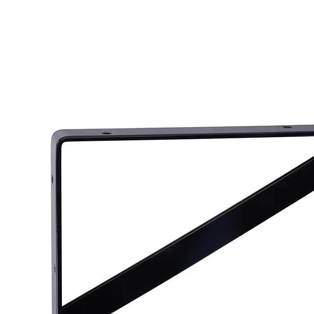 Alt view image 3 of 6 - 4-Pack 12 Inch Heavy Duty Shelf Brackets, Large Wall Bracket for Garage Storage Shelves, Black Powder-Coated Steel