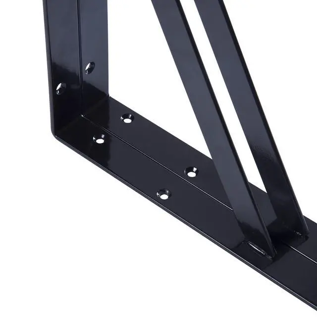 Alt view image 4 of 6 - 4-Pack 12 Inch Heavy Duty Shelf Brackets, Large Wall Bracket for Garage Storage Shelves, Black Powder-Coated Steel