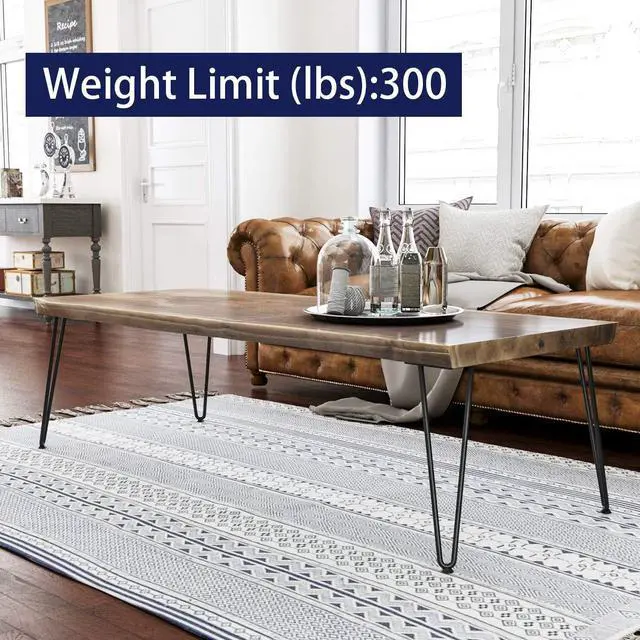 Alt view image 7 of 7 - 16" Hairpin Furniture Legs, Black 4PCS