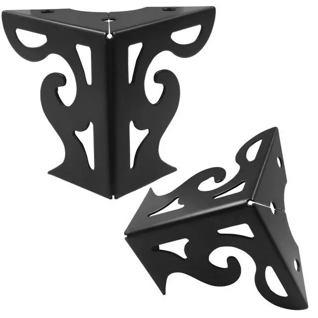 Alt view image 5 of 5 - 3 Inch Hollow Out Furniture Legs Feet Set of 4, Black