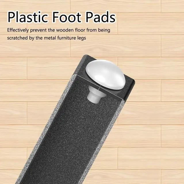 Alt view image 4 of 7 - 4 inch Furniture Legs,Heavy Duty Black Metal Feet for Sofa/Cabinet/Couch, Set of 4(Triangle, 4)
