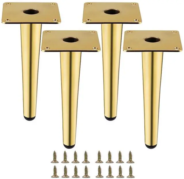 Main image of 8 Inch Gold Furniture Couch Cabinet Dresser Legs Set of 4