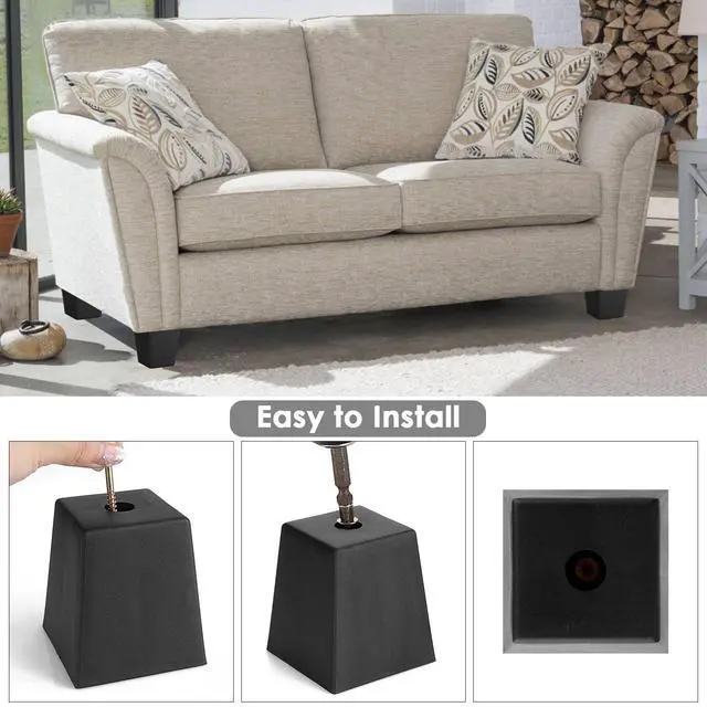 Alt view image 2 of 7 - 4PCS 3 Inch Plastic Sofa Couch Legs Screw-in Plastic Furniture Legs