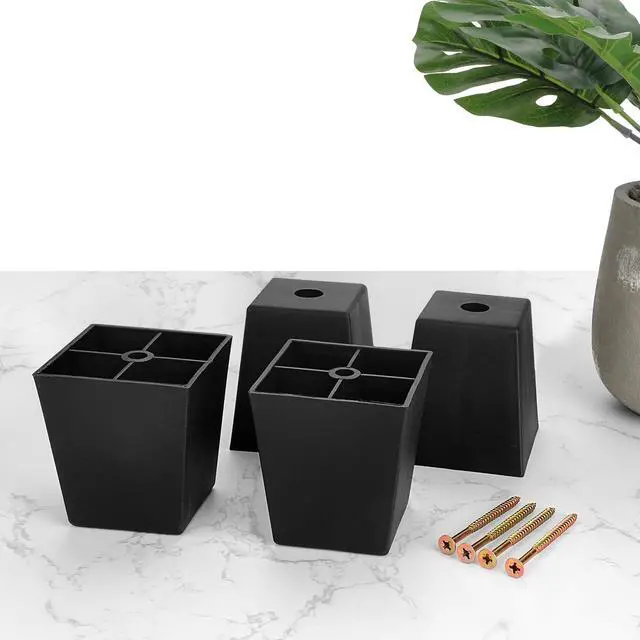 Alt view image 6 of 7 - 4PCS 3 Inch Plastic Sofa Couch Legs Screw-in Plastic Furniture Legs