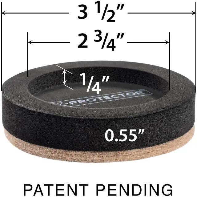 Alt view image 3 of 6 - Felt Furniture Sliders for Hardwood Floors 16 PCS 3 ½