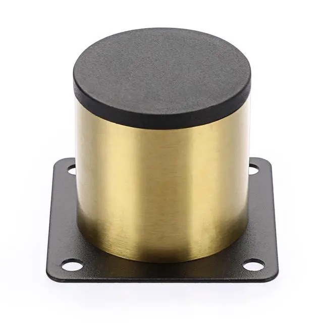 Alt view image 6 of 7 - 4PCS 2 Inch Stainless Steel Furniture Legs Feets Metal Cabinet Desk Legs, Golden Round Metal Furniture Risers Coffee Table Replacement Legs Heavy Duty Sofa Legs TV Stand Legs Dresser Chair Legs