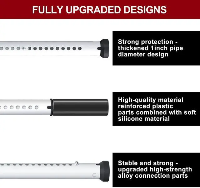 Alt view image 4 of 7 - 1 Pack Sliding Door Security Bar, Patio Door Lock, 20-50 in | Sliding Glass Door Security Bar for Patio Door, Window Security and Door Stopper Protection