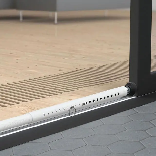 Main image of Sliding Door Security Bar17-50 inch Adjustable Patio Door Security bar with Rubber Tips Apartment Bedroom Bottom of Door Heavy Duty Interior White