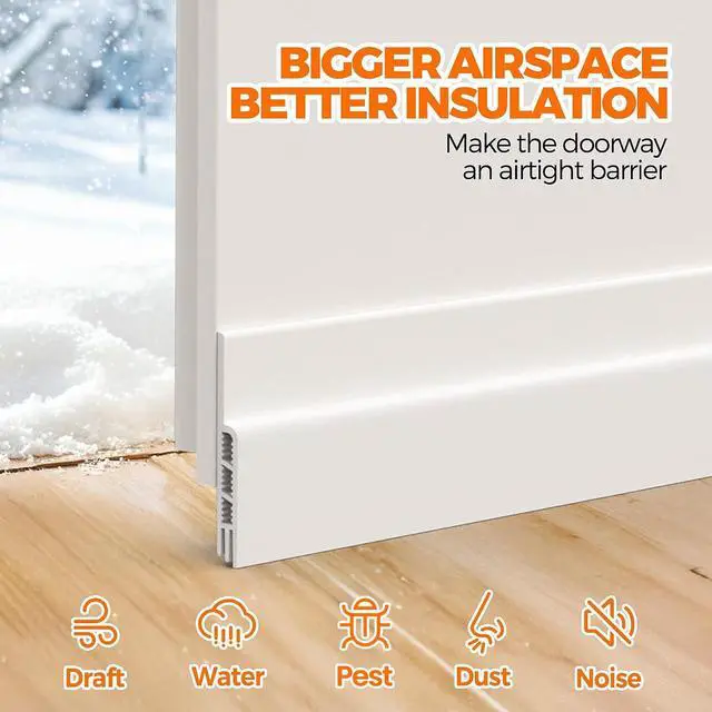 Alt view image 2 of 7 - Door Draft Stopper 41inch Weather Stripping Door Seal Sweep